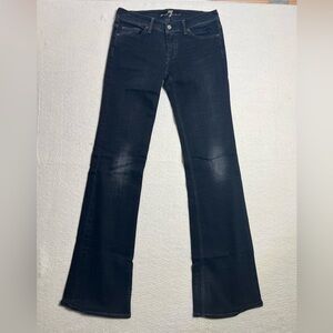 7 For All Mankind Women's Dark Indigo Flare Jeans